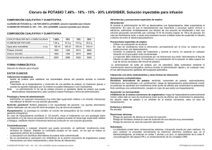 Ficha técnica Cloruro de Potasio Ampolla (PDF