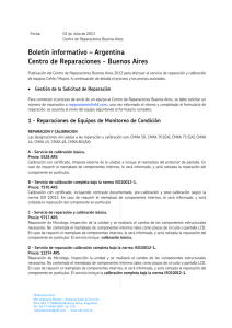 Boletín informativo – Argentina Centro de Reparaciones