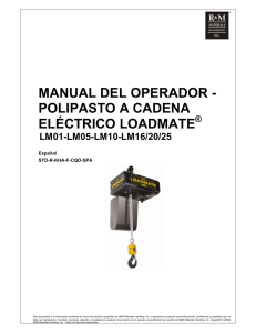 Manual del Operador - Polipasto a Cadena Eléctrico