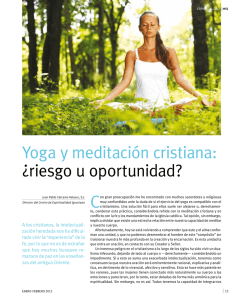 Yoga y meditación cristiana: ¿riesgo u oportunidad?
