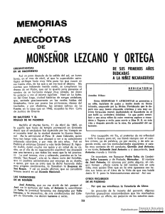 Memorias y anécdotas de Monseñor Lezcano y Ortega