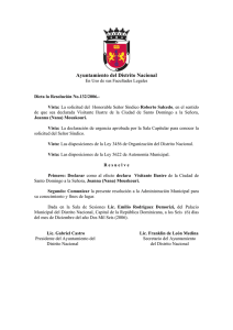 Resoluciones 2006 - Ayuntamiento del Distrito Nacional