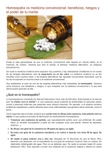 Homeopatía vs medicina convencional: beneficios