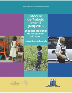 Módulo de Trabajo Infantil (MTI) 2013. Encuesta Nacional de