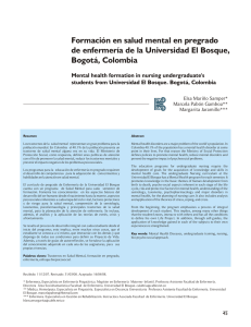 Formación en salud mental en pregrado de Enfermería de la