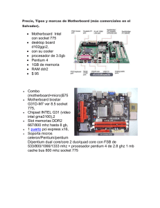 • Motherboard Intel con socket 775 • desktop board d102ggc2, • con