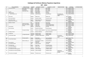 Catalogo de Partituras Músicas Populares Argentinas IIET