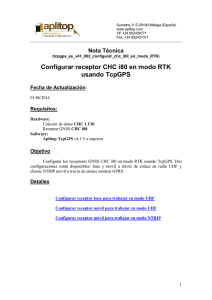 TcpGPS v4. Configurar receptor CHC i80 en modo RTK