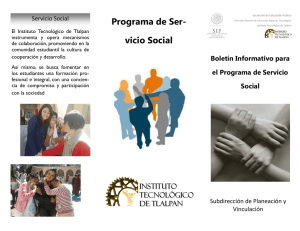 Programa de Ser- vicio Social - Instituto Tecnológico de Tlalpan