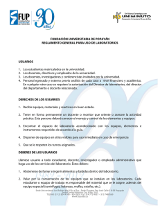 Reglamento Laboratorios - Fundación Universitaria de Popayán
