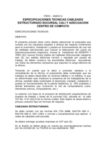 ESPESIFICACIONES CABLEADO - 7421MARZO
