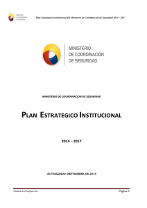 plan estrategico institucional - Ministerio Coordinador de Seguridad
