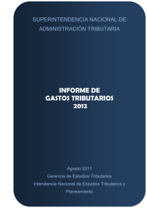 informe de gastos tributarios 2012