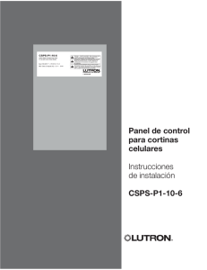 Panel de control para cortinas celulares Instrucciones de