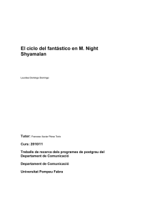 El ciclo del fantástico en M. Night Shyamalan - e