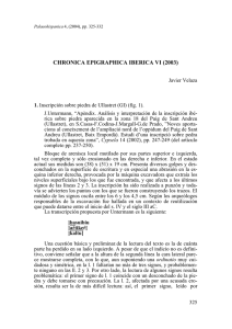 22. Chronica Epigraphica Iberica VI (2003)