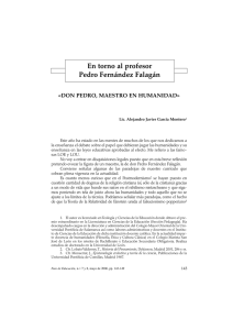 En torno al profesor Pedro Fernández Falagán