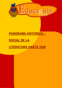 Panorama Histórico Social de la Literatura hasta 1936