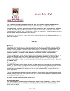 Ideario de la UFM - Universidad Francisco Marroquín