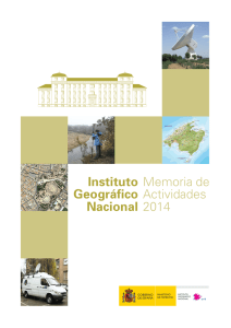 Instituto Geográfico Nacional Memoria de Actividades 2014
