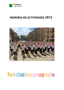 memoria de actividades 2012
