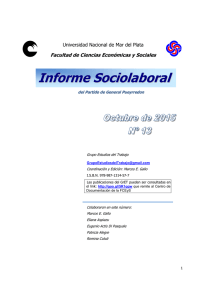 Informe Sociolaboral Nº 13 Octubre de 2015