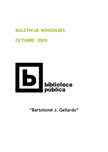 BOLETÍN DE NOVEDADES OCTUBRE 2009