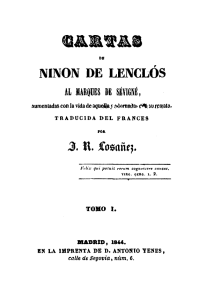 pdf Cartas de Ninon de Lenclós al Marqués de Sévigné. Tomo I