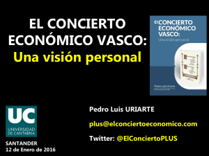 Título de la Presentación - El Concierto Economico vasco