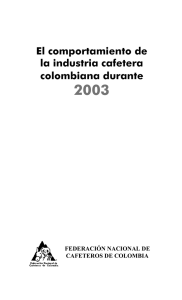 2003 - Federación Nacional de cafeteros
