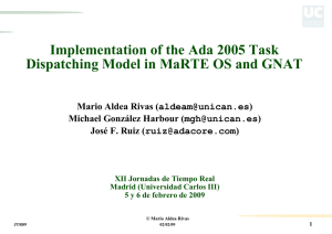 Implementation of the Ada 2005 Task Dispatching
