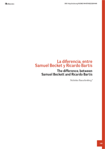 La diferencia, entre Samuel Becket y Ricardo Bartís
