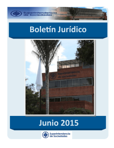 Boletín junio 2015 - Superintendencia de Sociedades