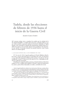 Tudela, desde las elecciones de febrero de 1936 hasta el inicio de