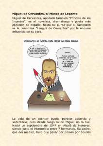 C.I Miguel de Cervantes, el Manco de Lepanto PDF, 804 Kbytes