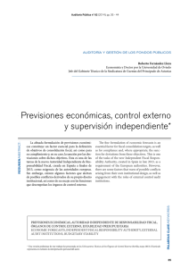 Previsiones económicas, control externo y supervisión independiente*