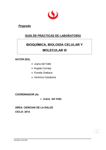 BIOQUÍMICA, BIOLOGÍA CELULAR Y MOLECULAR III