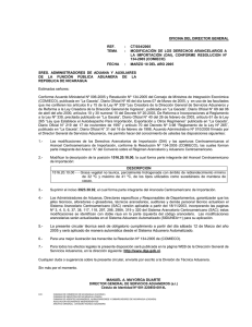 034/2005 - Dirección General de Servicios Aduaneros