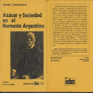 Ediciones del IDES Nº 11, Azúcar y sociedad en el noroeste argentino.
