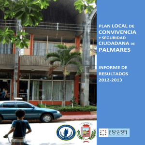 Informe de Resultados 2013 - Municipalidad de Palmares
