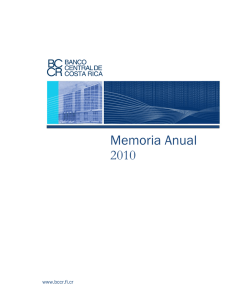 Memoria Anual 2010 - Banco Central de Costa Rica