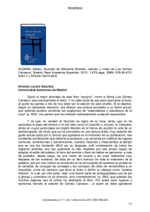 RESEÑAS ALEMÁN, Mateo: Guzmán de Alfarache (Edición, estudio
