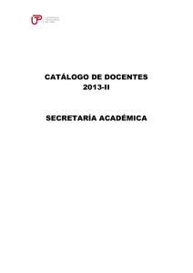 Catálogo de Docentes - Universidad Tecnológica del Perú