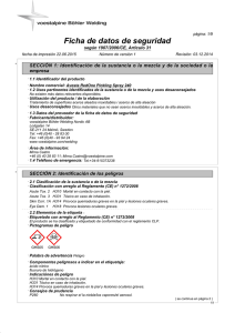 Ficha de datos de seguridad - Avesta Finishing Chemicals