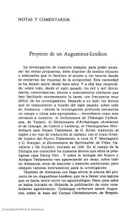 Proyecto de un Augustinus-Lexikon - summa