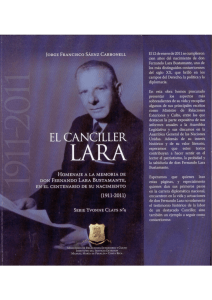 Biografías El canciller Lara Canciller en 1952-1953,1966