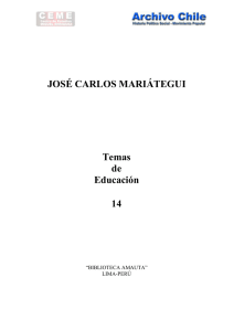 Tomo 14. Temas de Educación. José Carlos
