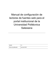 Manual de configuración de lectores para fuentes web de la UPS