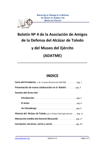 Boletín Nº 4 de la Asociación de Amigos de la Defensa del Alcázar