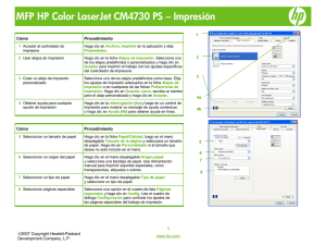 MFP HP Color LaserJet CM4730 PS – Impresión